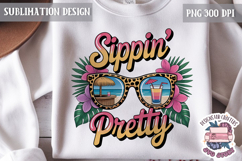 Sassy Summer Tropical Clipart PNG Sublimation Beach Vibe Product Image 1