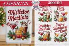 Christmas Cocktail Towels Clipart Sublimation 4 PNG Product Image 1