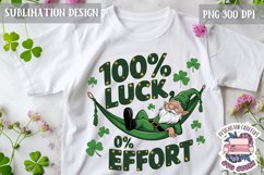 St.Patrick&#039;s Day Sublimation design Quote Shamrock Luck PNG Product Image 1