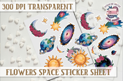 Flowers Spice sticker sheet Planets Scrapbook PNG Stars Product Image 1