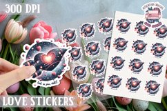 Love sticker Sheet Valentine Day Lovers Cute PNG Spice Product Image 1