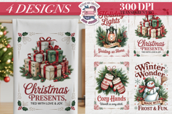 Christmas Vintage Quote Clipart PNG Sublimation 4 Design Product Image 1