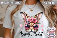 Easter Bunny Leopard Print PNG Holidays Spring Cute Animals Product Image 1