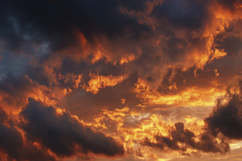 Orange,Red And Dark Gray Clouds Background Product Image 1