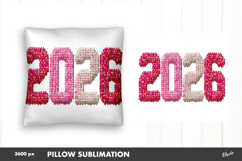 2026 Pink Knitting Sublimation. Pillow Case PNG Product Image 1