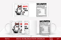 Mug Ghost Sublimation PNG. Halloween Mug PNG Product Image 1
