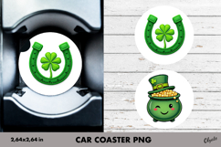 St Patrick’s Day Car Coaster PNG, Irish Design PNG Product Image 1