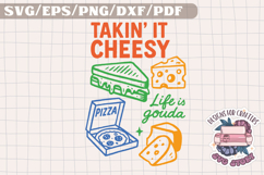 Funny Hand drawn Quote Aesthetics SVG Trendy Colorful Food Product Image 1