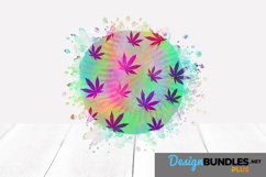 Tie Dye Cannabis Sublimation Background Product Image 1