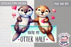 Valentine Love Animals Cute Quote Sublimation Design PNG Product Image 1
