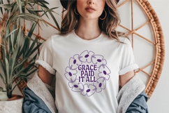 Grace Paid It All Christian T-shirt Design Product Image 1