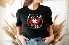 Kiss Me I’m Irish St. Patrick&#039;s Day T-shirt Design Product Image 1