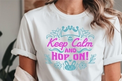 Keep Calm and Hop On Easter Quotes T-shirt Design Product Image 1