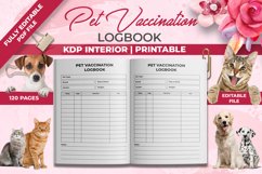 Pet Vaccination Logbook KDP Interior Product Image 2