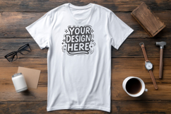 Coffee Mug Flatlay T-Shirt Mockup PSD JPG Product Image 1