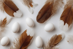 Feathers and Eggs Background Wallpaper Product Image 1