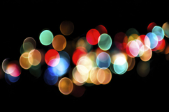 Colorful Bokeh Lights with Dark Background Wallpaper Product Image 1