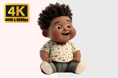 Cheerful Toddler Boy Transparent PNG Product Image 1