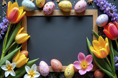 Eggs and Spring Flowers Background Wallpaper Product Image 1