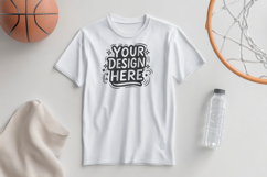 Sports Basketball Flatlay T-Shirt Mockup PSD JPG Product Image 1