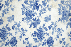 Blue and White Floral Background Wallpaper Product Image 1