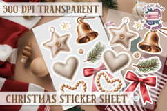 Christmas Sticker Sheet Watercolor Winter Holiday PNG Product Image 1