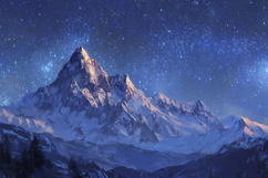 Snowcapped Mountain Background Wallpaper Product Image 1