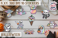 Halloween sticker Kawaii PNG pastel holographic foil Product Image 1
