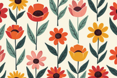 Colorful Floral Pattern Background Product Image 1