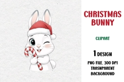 Christmas Bunny, Cute Clipart Product Image 1