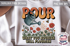 Spring Sublimation Design PNG Motivation Quote Flowers Product Image 1