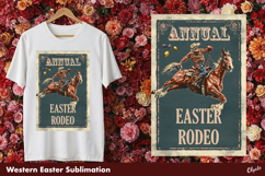 Easter Western Sublimation, Retro Easter PNG Product Image 1