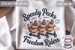 4th of July PNG Sublimation Chicken USA Patriotic Cluck Product Image 1
