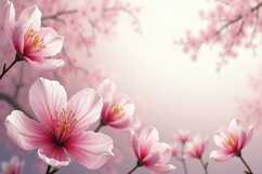 Pink Cherry Blossoms Background Wallpaper Product Image 1