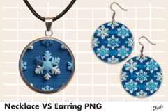Knitting Jewelry, Earring Christmas, Pendant Sublimation PNG Product Image 1