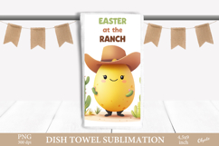 Cute Easter Egg Dish Towel PNG. Easter Egg Sublimation PNG Product Image 1