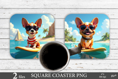 Summer Coaster. Surf Board Dogs PNG Product Image 1