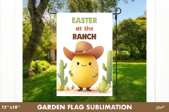 Funny Easter Egg Garden Flag PNG. Easter Yard Flag PNG Product Image 1