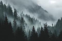 Mountain Landscape Fog Background Product Image 1