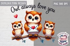 Valentine Love Animals Cute Quote Sublimation Design PNG Product Image 1