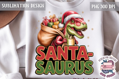 Christmas Dinosaur Funny Quote Sublimation design Tshirt Product Image 1