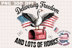 Retro Goose 4th of July PNG Sublimation - Independence Day Product Image 1
