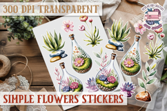 Summer Flowers sticker Scrapbook PNG Botanical Beach Product Image 1