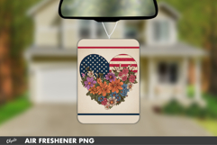 Retro Veteran’s Day Air Fresh Sublimation, Patriotic PNG Product Image 1