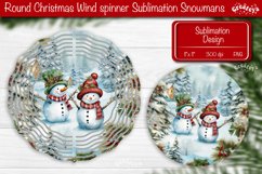 Christmas wind spinner Sublimation Christmas Decor round PNG Product Image 1