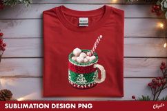 Knitting Coffee, Cappuccino PNG, Christmas Tshirt PNG Product Image 1
