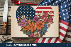 Retro Veterans Day, Patriotic, Cutting Board Sublimation PNG Product Image 1