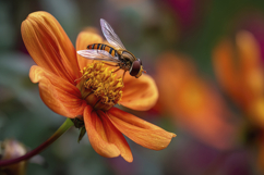 Orange Flower Butterfly Background Product Image 1