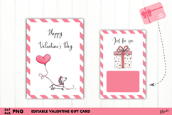 Valentine Gift Card Sublimation, Valentines Day PNG Product Image 1