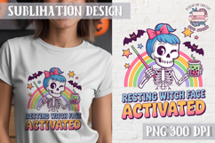 Halloween Skeleton Clipart PNG Sublimation Colored Sarcastic Product Image 1